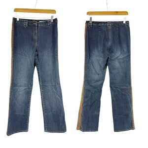 Vintage Y2K A.M.I. Jeans Western Side Stripe Bootcut Jeans Bratz Biker Womens 6